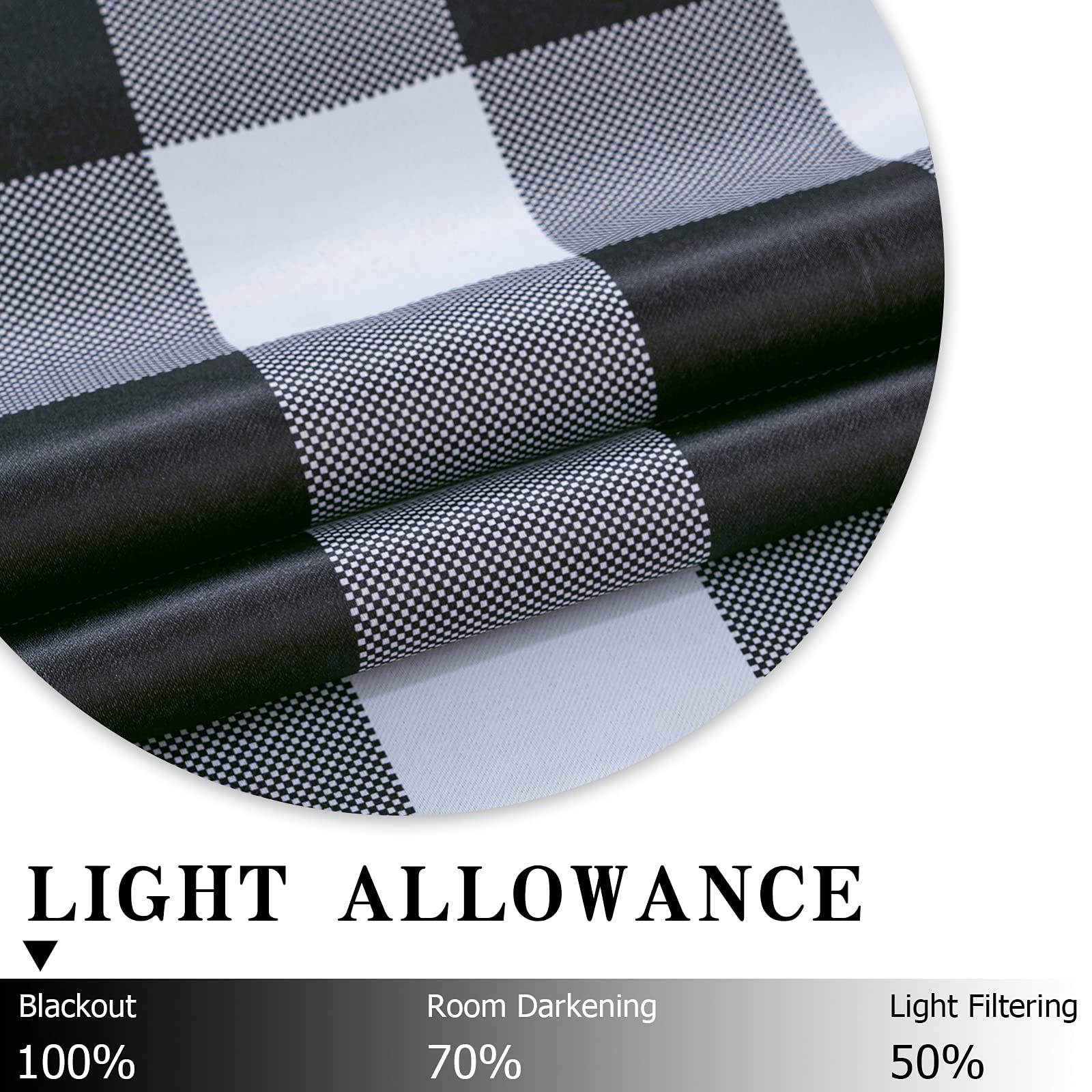 MIULEE curtain next to measuring tape showing accurate 52x84 inch size