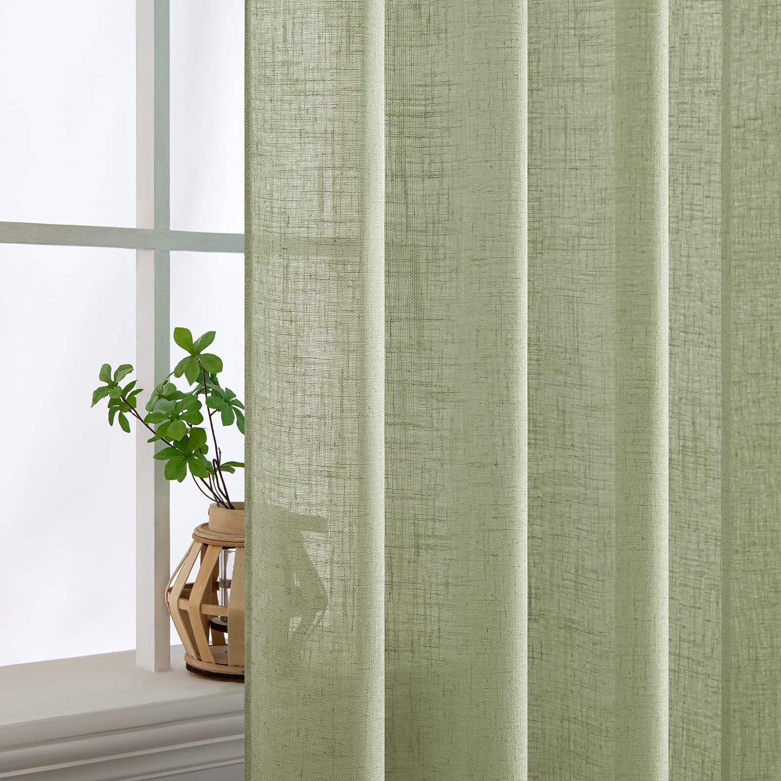 MIULEE curtains beside door for size comparison and proper fit guidance