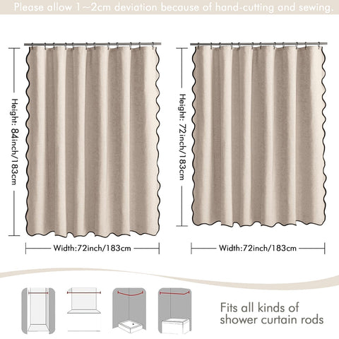 MIULEE scalloped edge closeup with black trim highlighting decorative finish benefit