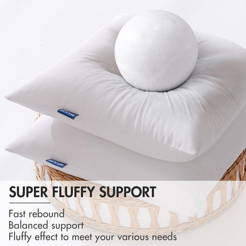 MIULEE 12x20 insert beside a standard cushion illustrating correct size fit benefit