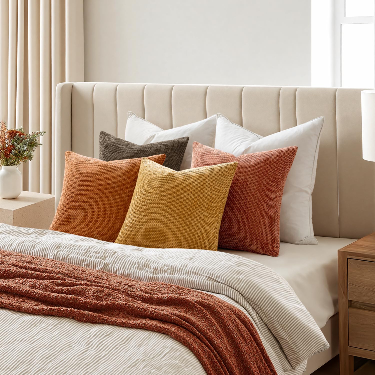 MIULEE comparison with pillow insert demonstrating recommended fit and fullness