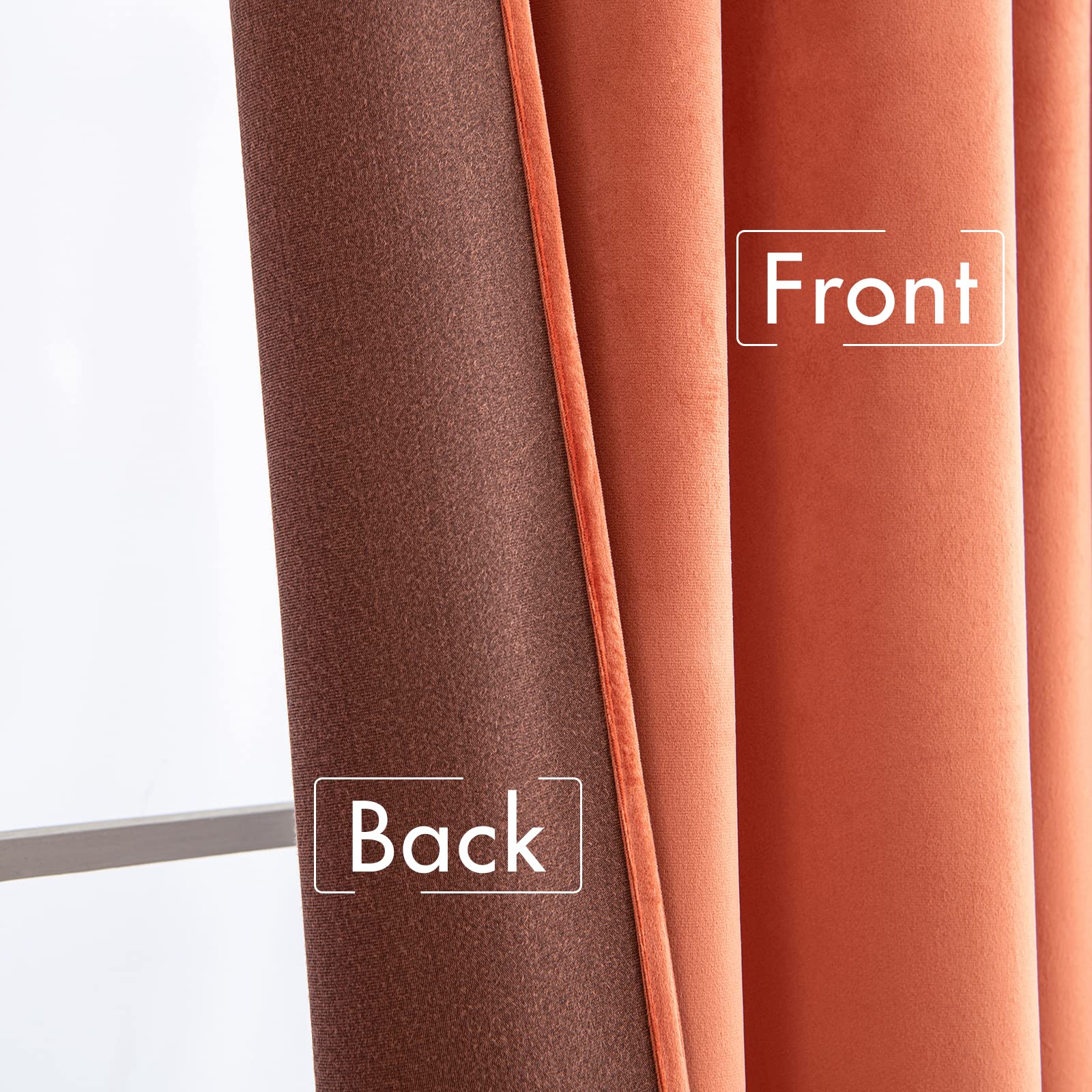 MIULEE curtains next to measuring tape showing true 52x84 inch panel