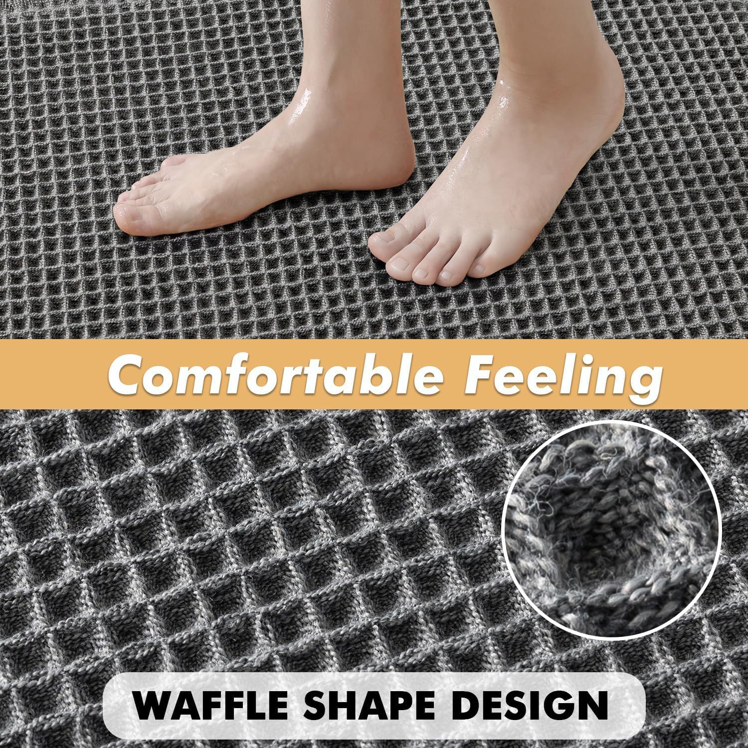 MIULEE size comparison on floor beside foot illustrating fit and protection