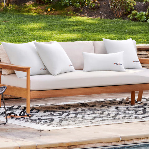 MIULEE pillow on lounge chair showing 18x18 scale and comfortable support