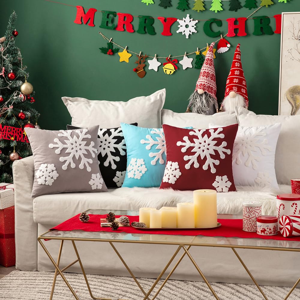 MIULEE pillow cover beside ruler showing accurate 18x18 inch sizing
