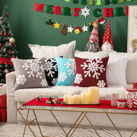 MIULEE pillow cover beside ruler showing accurate 18x18 inch sizing