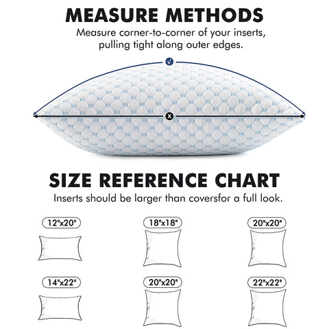 MIULEE insert beside ruler showing 18x18 scale for accurate size fit