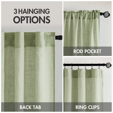 MIULEE top detail with rod pocket and back tab for versatile hanging