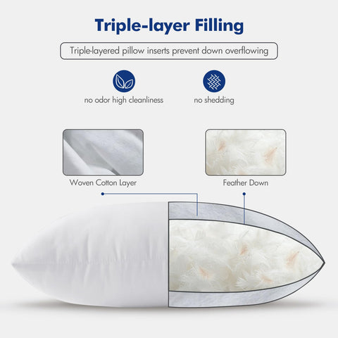 MIULEE vacuum-packed pillows in shipping box showing compact transit convenience