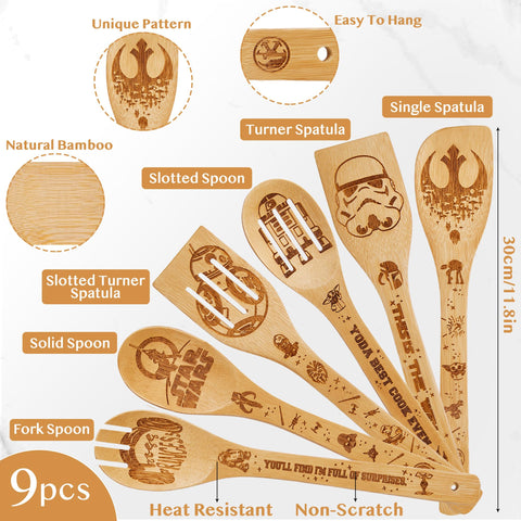 mivishhy laser-engraved star spoon close-up highlighting decorative detail and grip