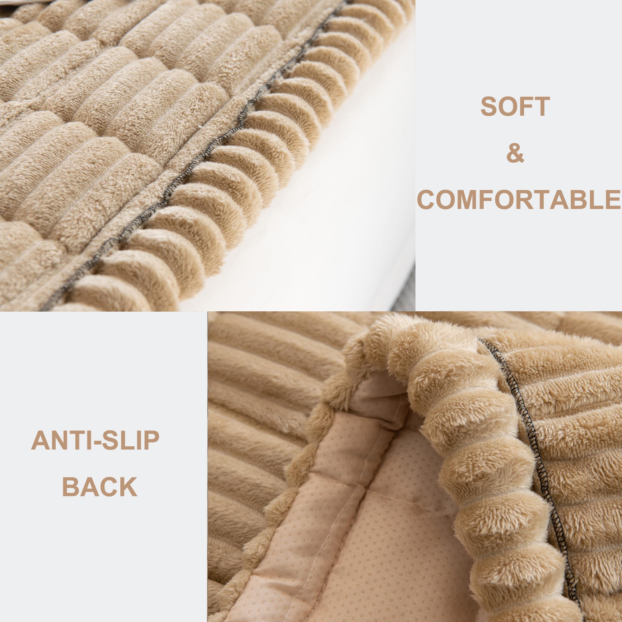 Mivnue non-slip backing detail showing grip to prevent sliding