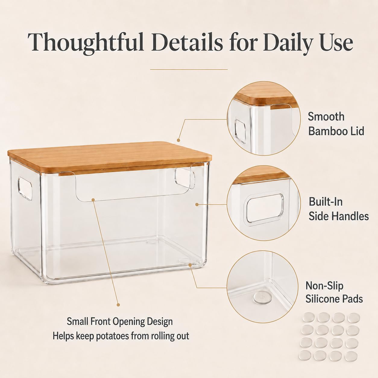 MIXISAV bins on kitchen counter in lifestyle scene creating tidy modern look