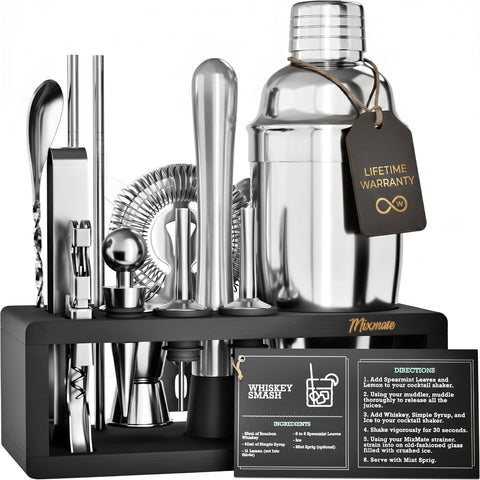 MixMate front display with stand showing complete set and stylish presentation