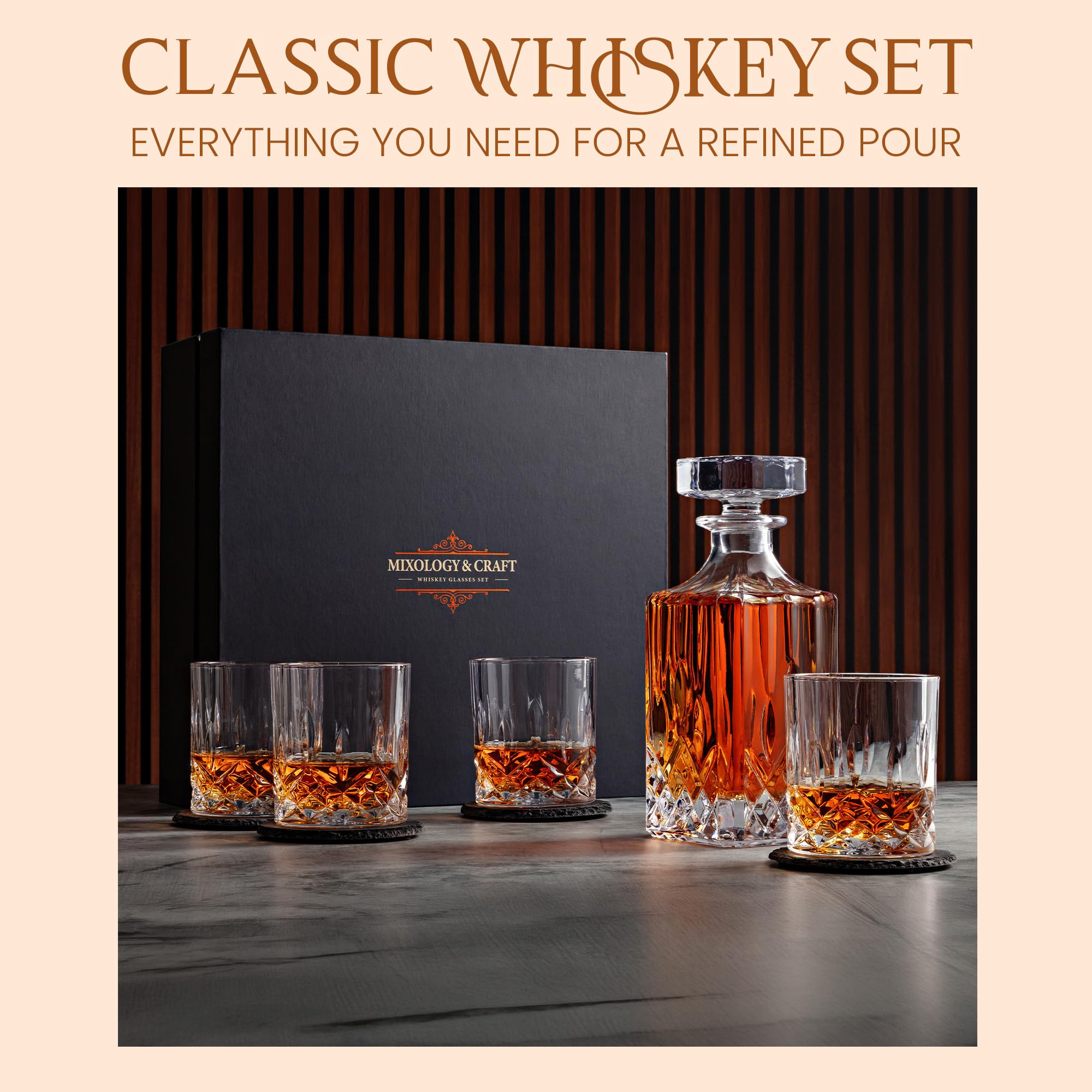 Mixology & Craft unboxing view with gold-lined interior showing gift-ready presentation benefit
