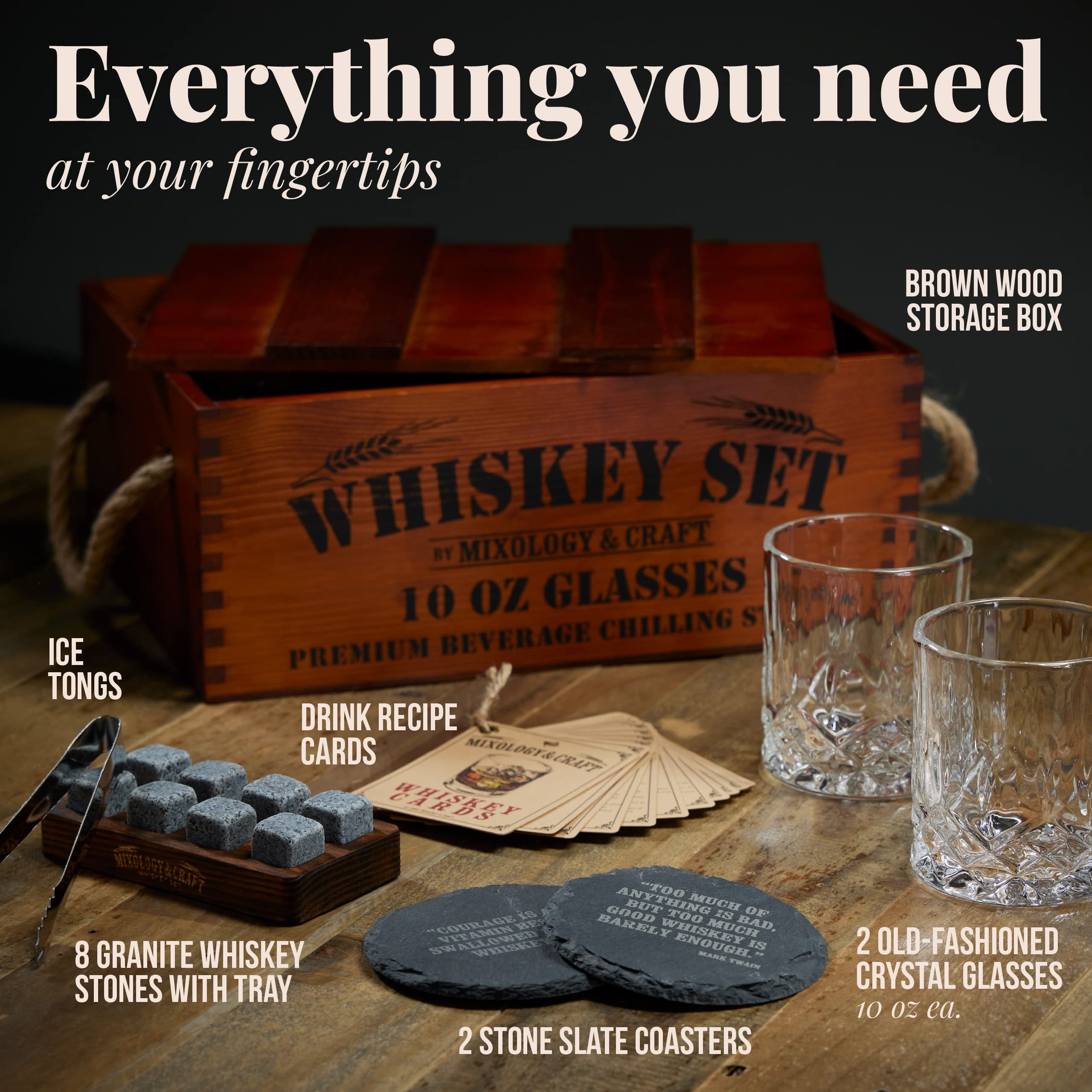 Mixology & Craft granite chilling stones spread showing no‑dilution cooling benefit
