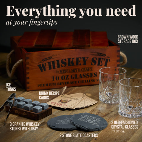 Mixology & Craft granite chilling stones spread showing no‑dilution cooling benefit