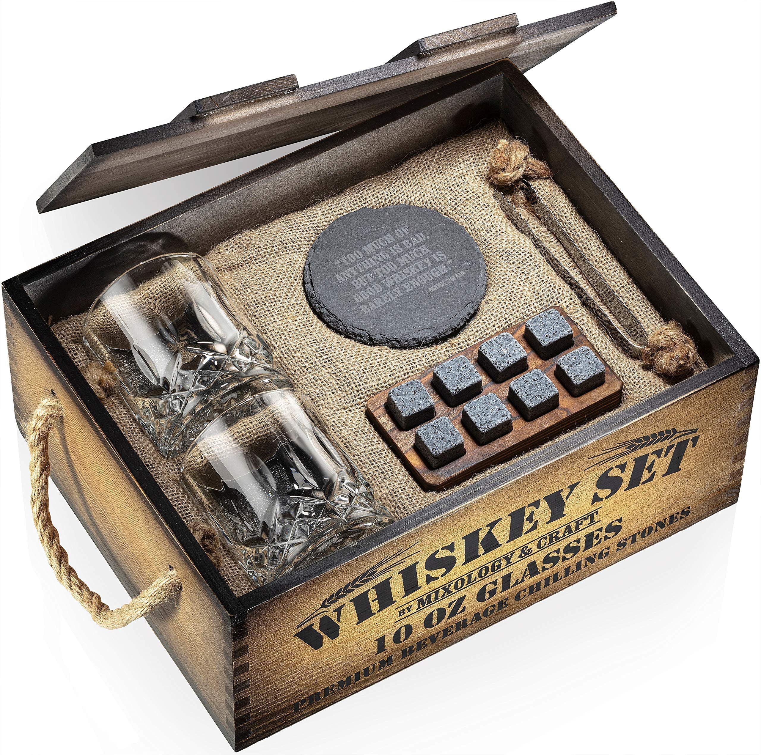 Mixology & Craft in-use serving with stones and tongs demonstrating easy chilling