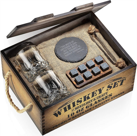 Mixology & Craft in-use serving with stones and tongs demonstrating easy chilling