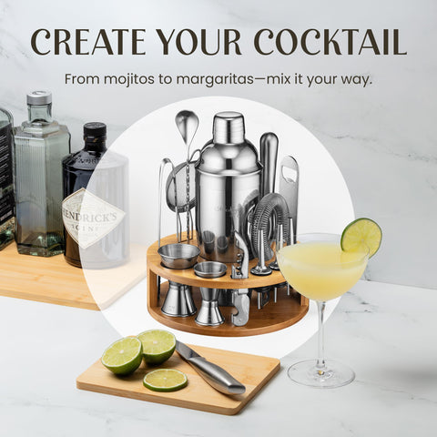 Mixology & Craft close-up of shaker lid and strainer for easy-release and spill control