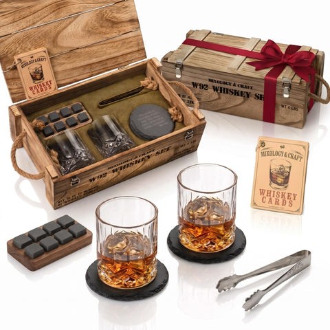 Mixology & Craft wooden crate packaging ready for gifting and display