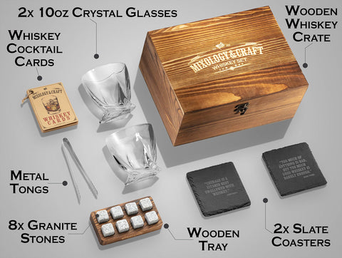 Mixology & Craft granite whiskey stones close-up showing texture and long-lasting chilling benefit