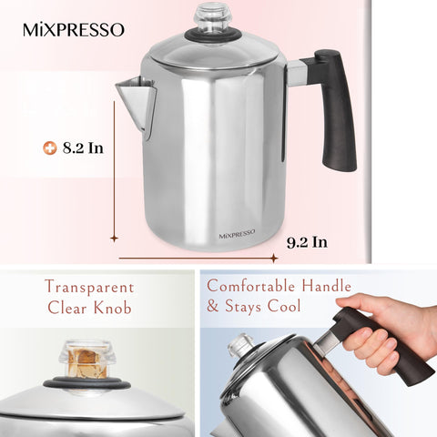 Mixpresso close-up of removable filter basket for easy cleaning and grounds removal