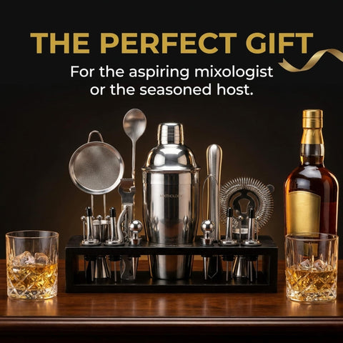 Mixthology muddler shown crushing herbs for fuller cocktail flavors