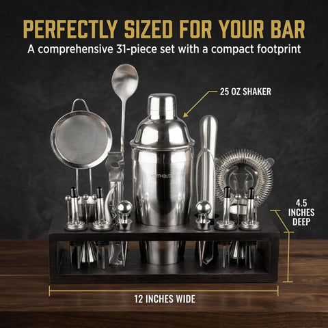 Mixthology pourers and covers shown controlling flow and keeping bottles sealed