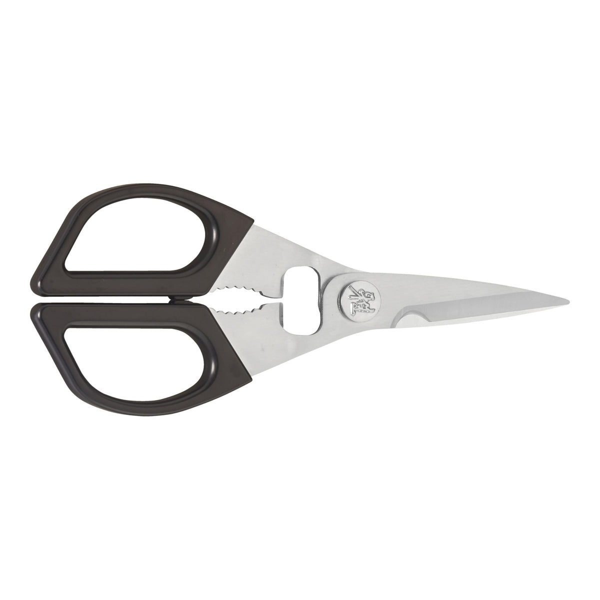 MIYABI shears front view showing ergonomic handles and multi-tool benefits
