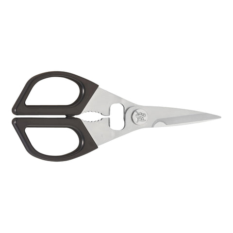 MIYABI shears front view showing ergonomic handles and multi-tool benefits