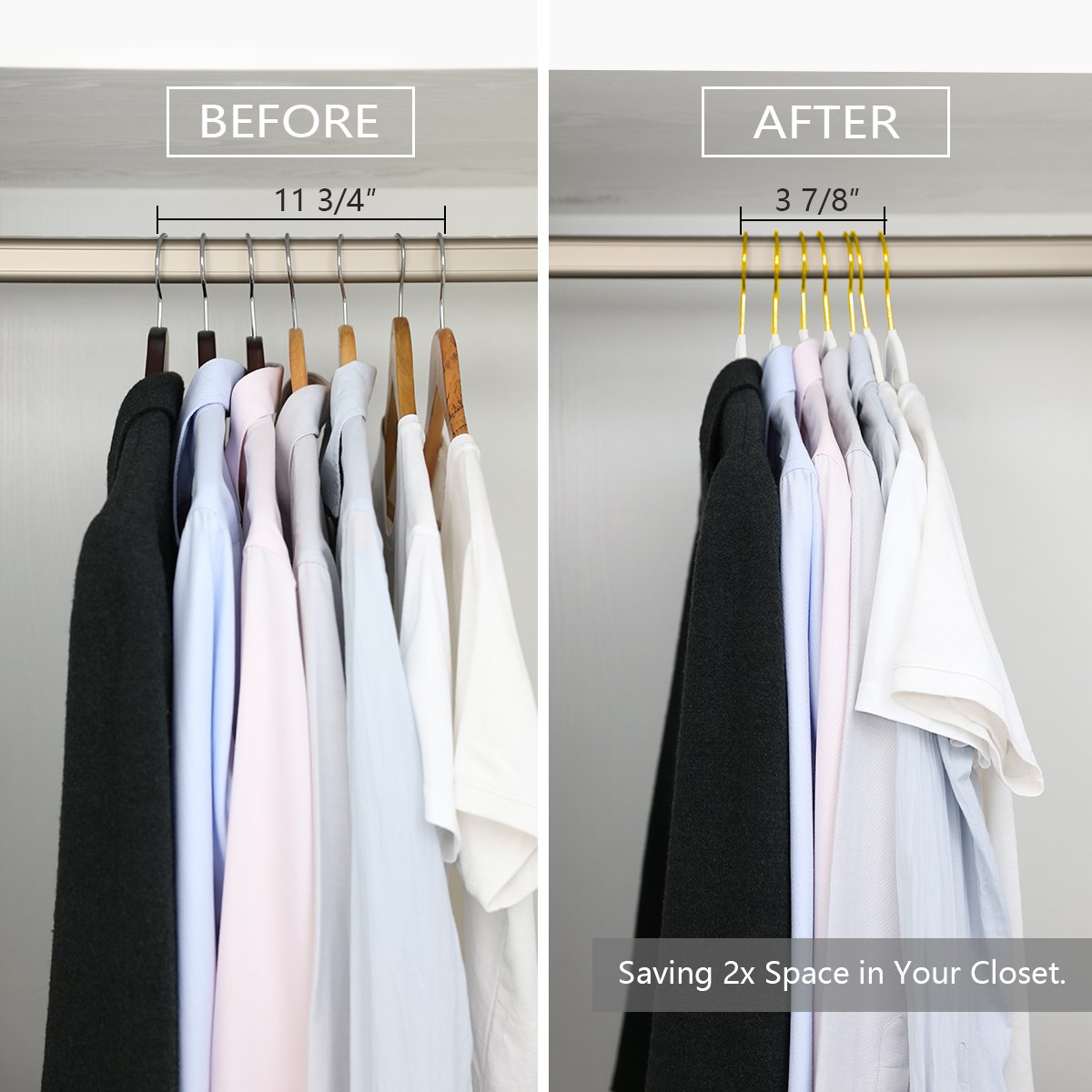 MIZGI integrated trouser bar and shoulder notches organizing pants and straps