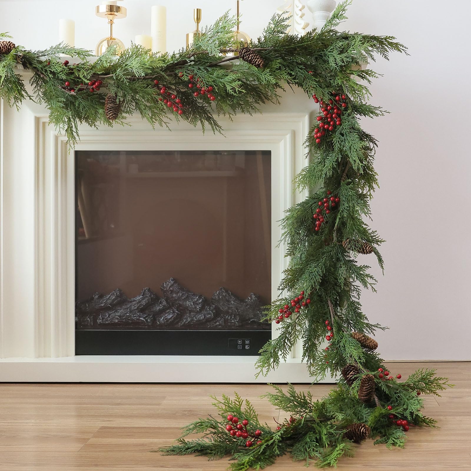 MIZII garland front view showing full 10FT length and festive styling benefit