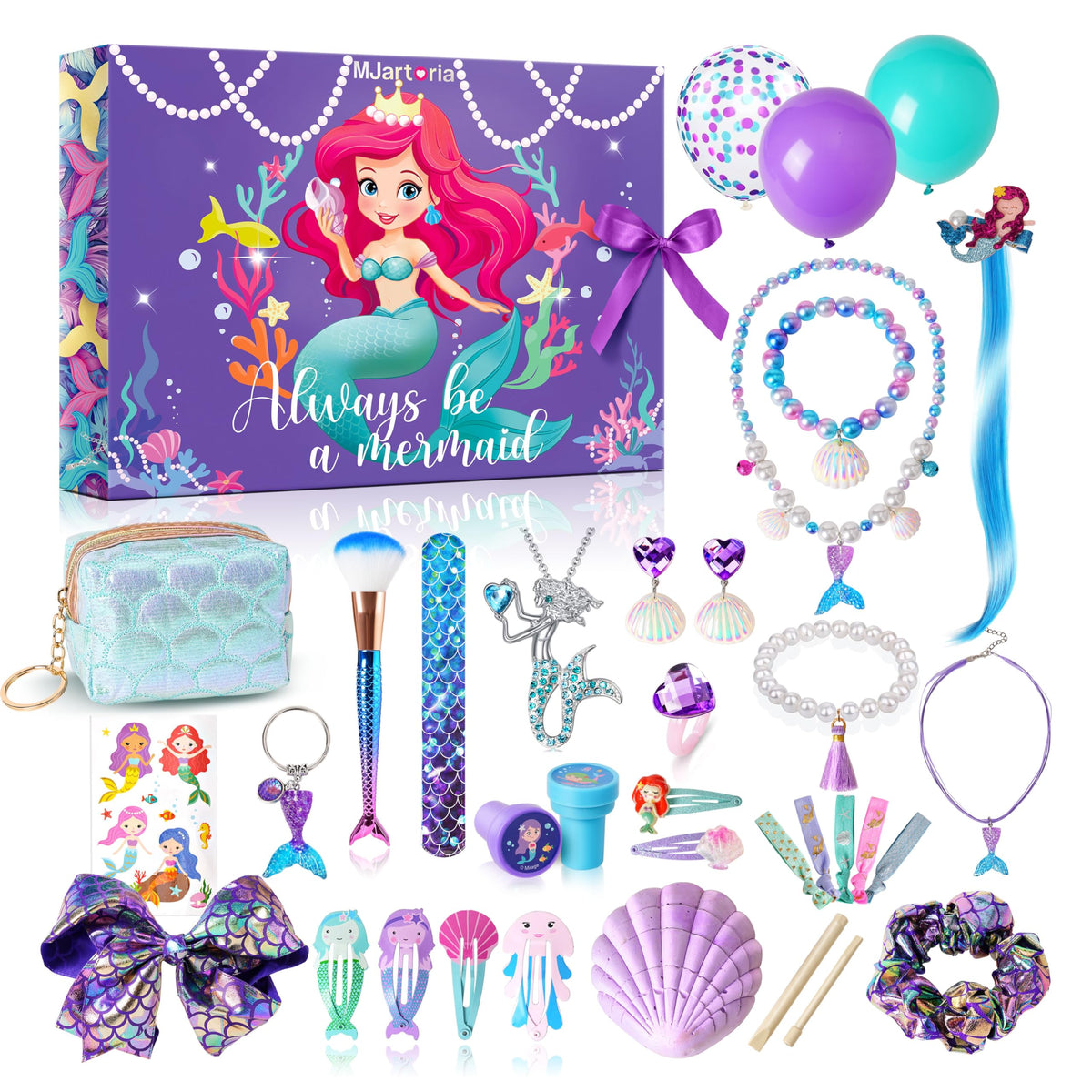 MJartoria front packaging showing mermaid theme and daily doors for festive display