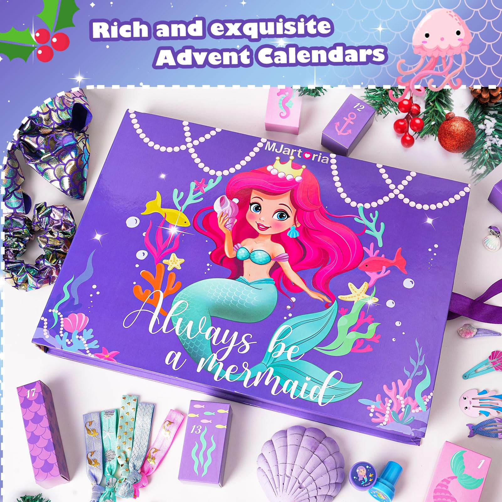 MJartoria displayed in a holiday setting showing countdown fun for kids