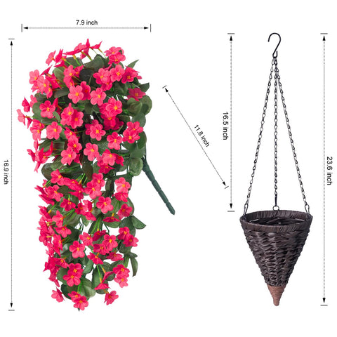 MJFloria metal chain and hook detail showing sturdy hardware and secure hanging benefit