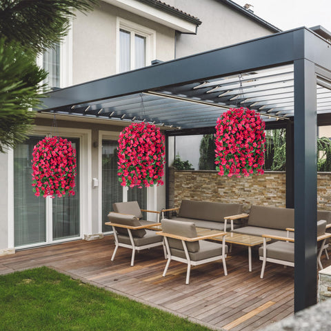 MJFloria styled on balcony with cushions showing seasonal color and low-maintenance decor