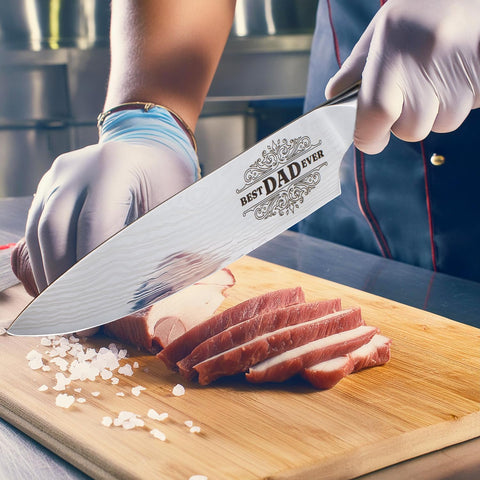 Mkeevee knife in use chopping vegetables demonstrating efficient cutting