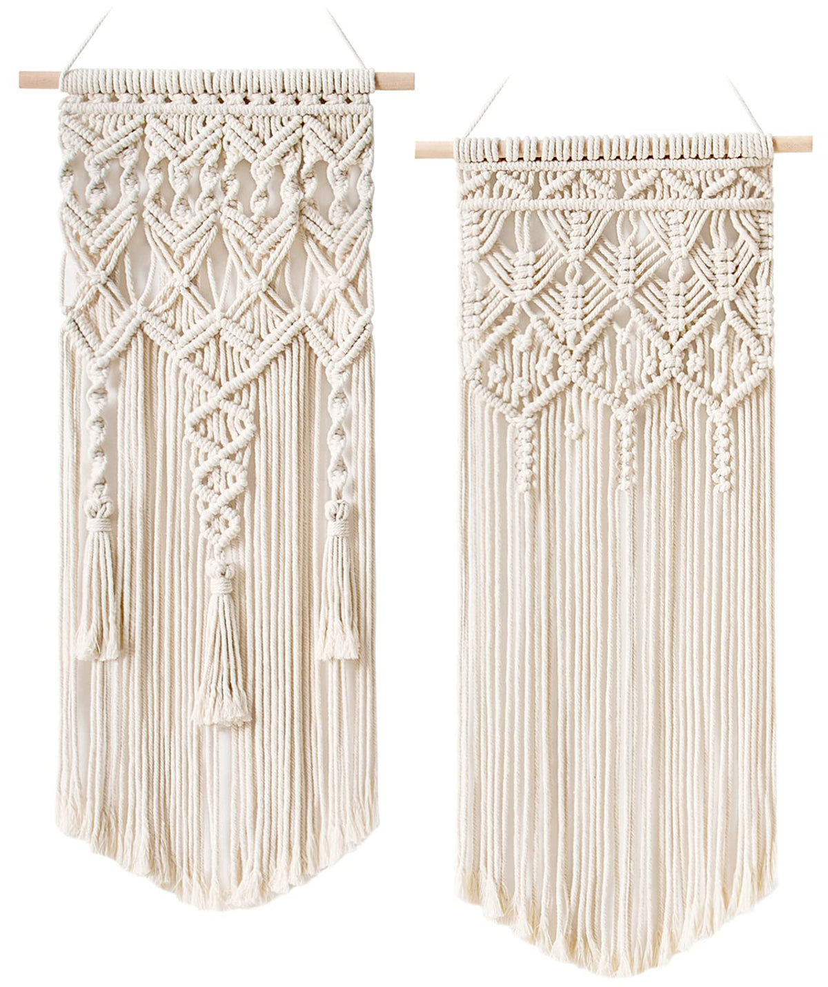 Mkono wall hanging front view showing neutral boho style and easy focal impact