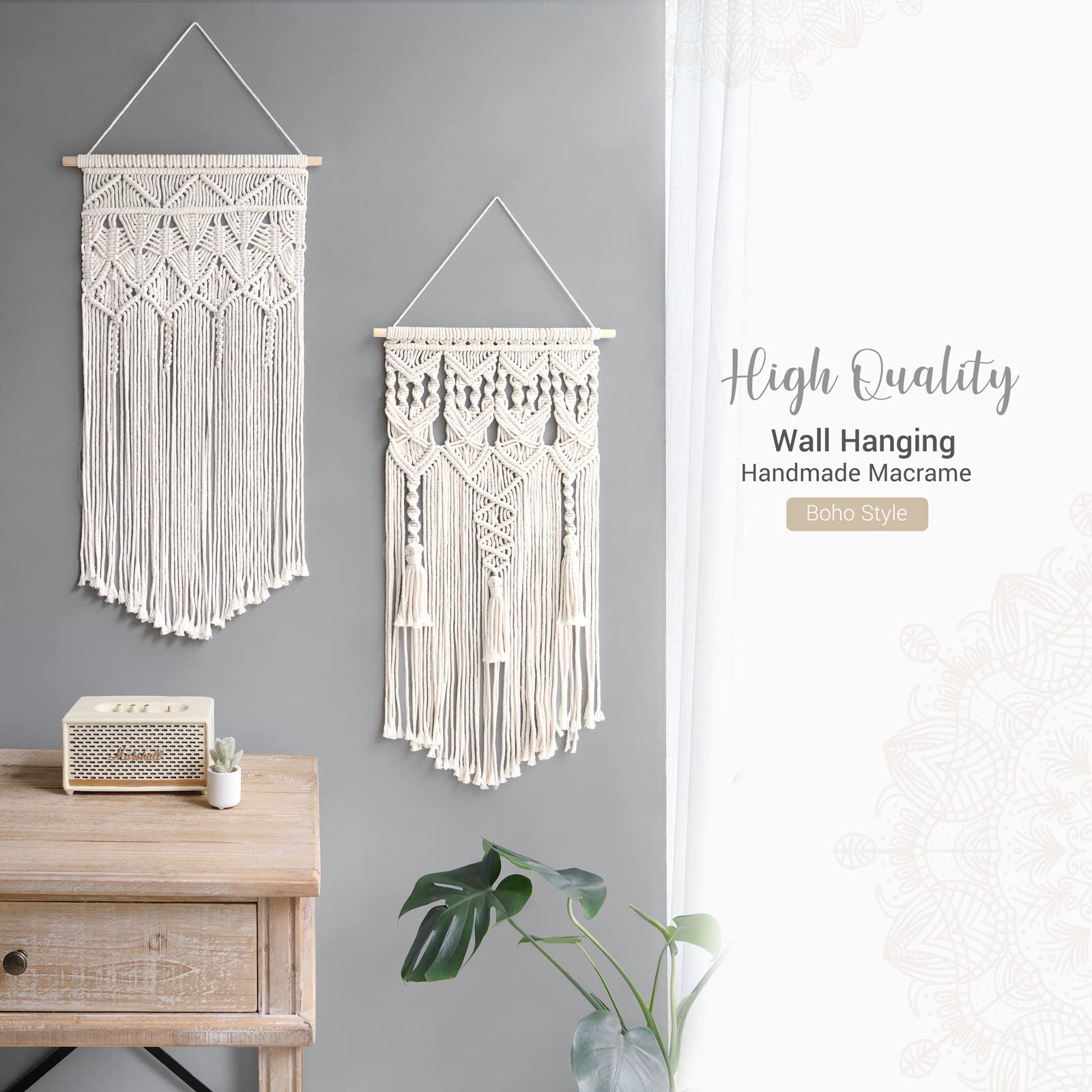 Mkono tapestry displayed over bed adding warmth and cozy bedroom atmosphere