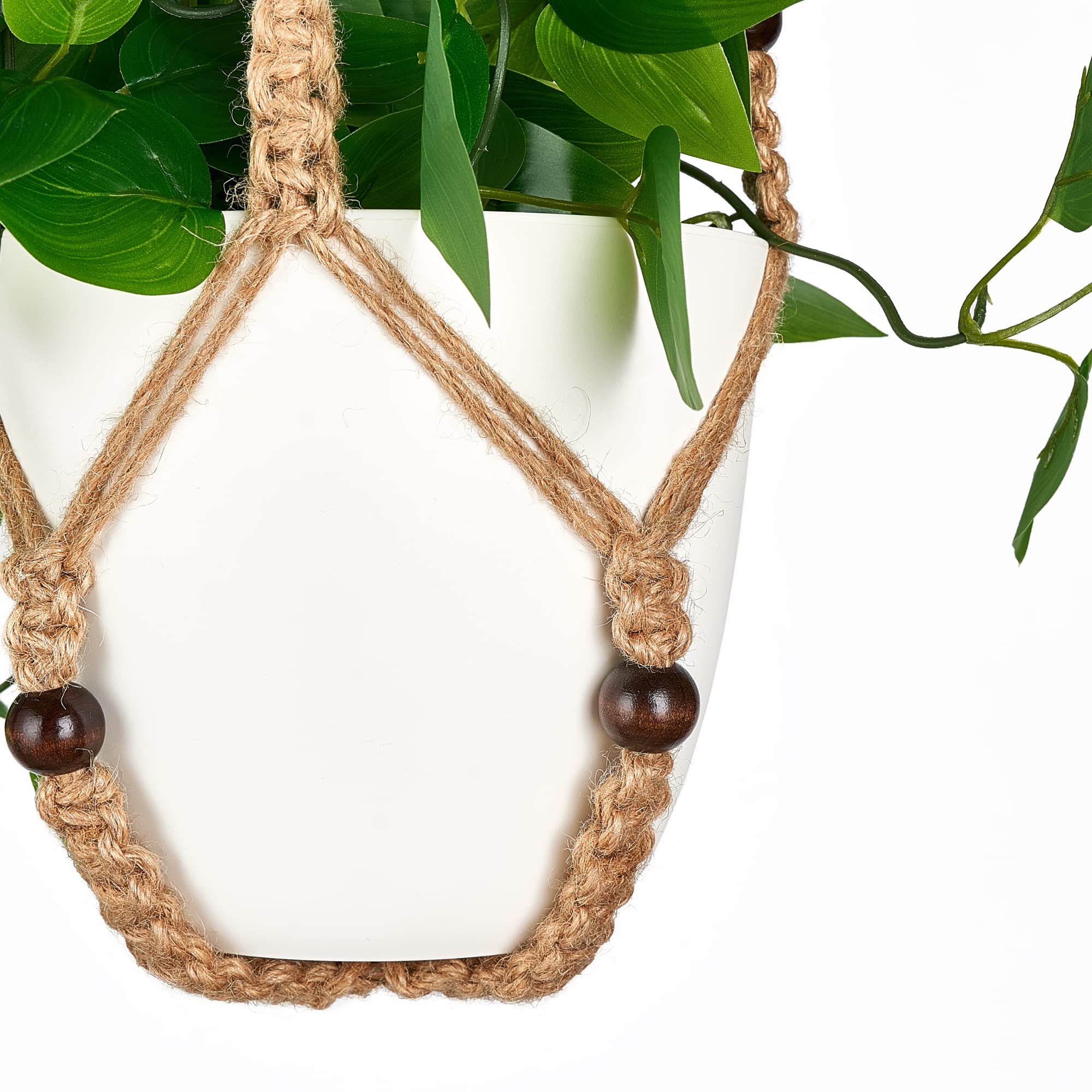 Mkono both faux vines displayed in pot showing full drape and volume benefit