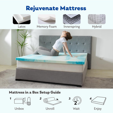 MLILY topper placed on mattress in bedroom conveying upgraded sleep comfort