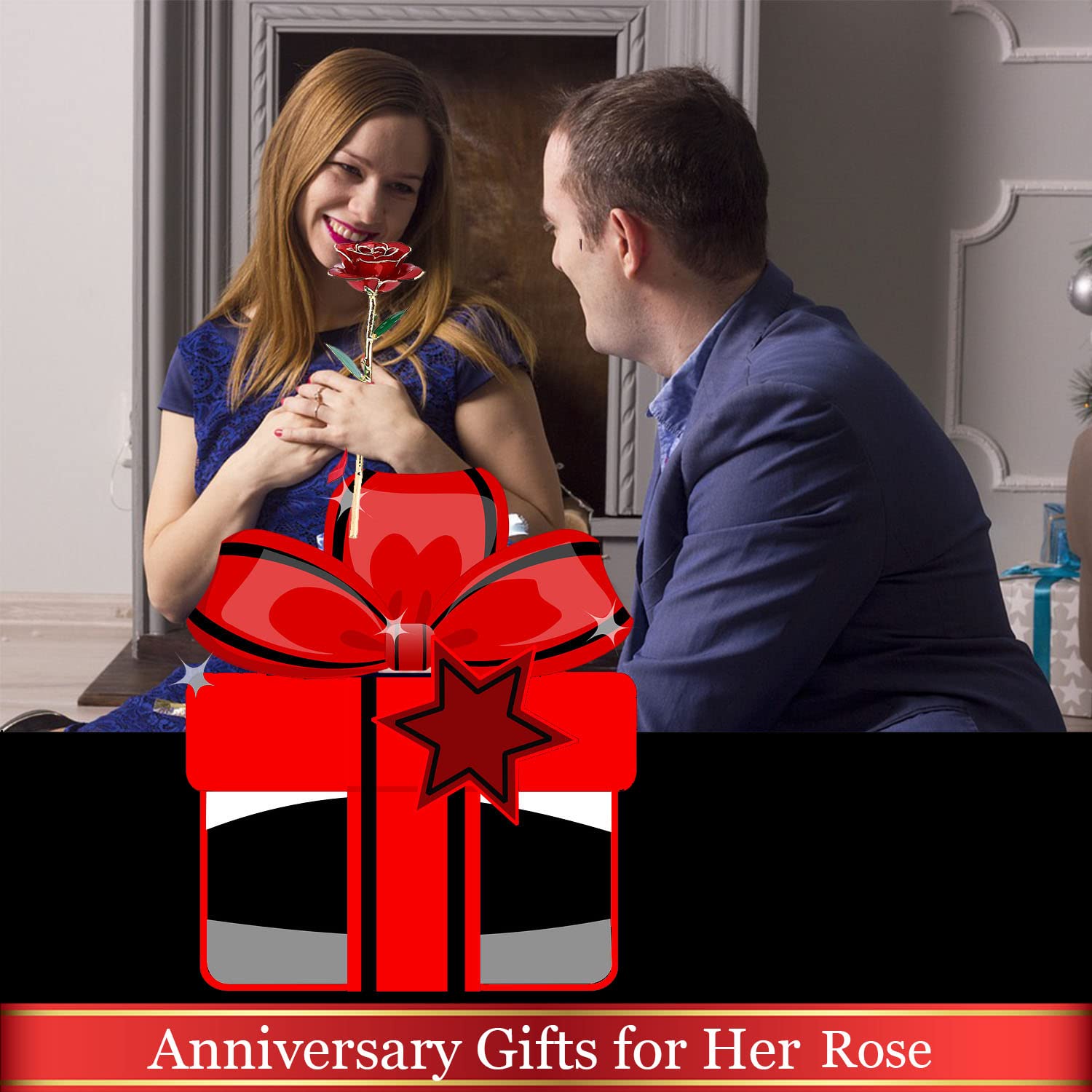MNIEYU rose in premium gift box ready for gifting and protection