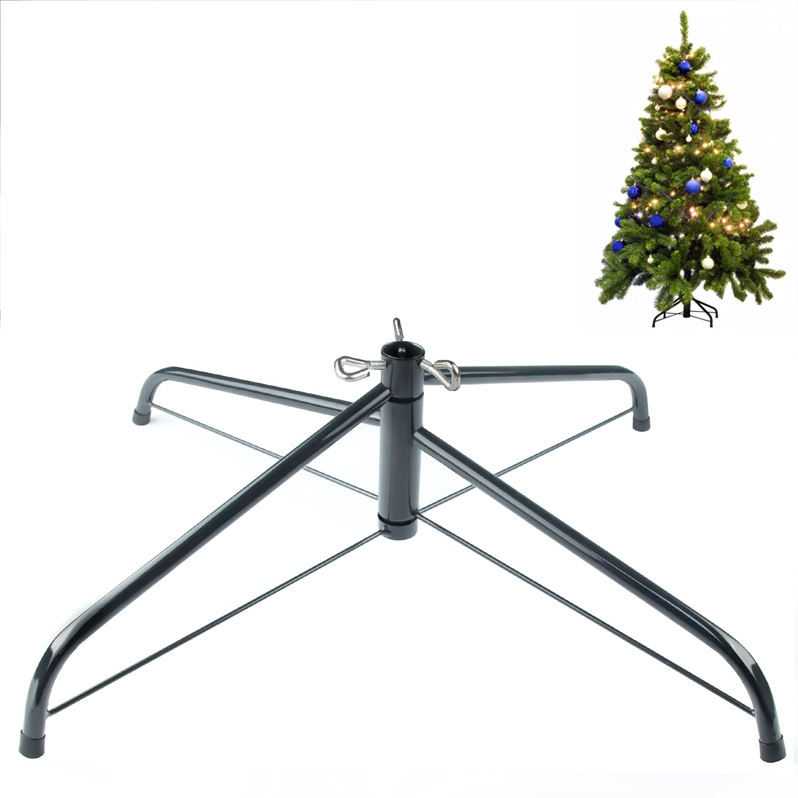 MNKXL front view assembled stand showing stable base benefit
