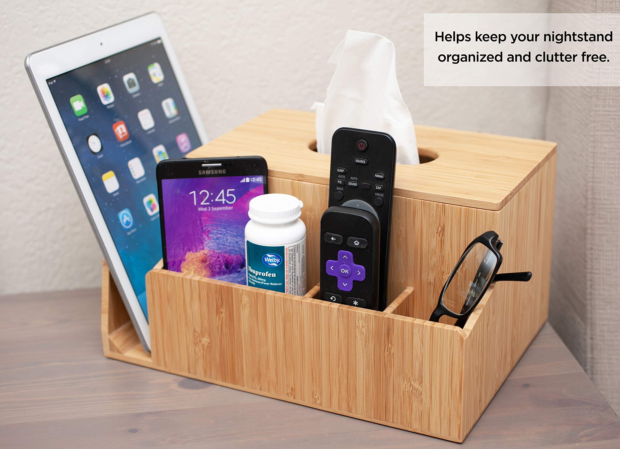 MobileVision on office desk with phone and notebook for clutter-free workspace