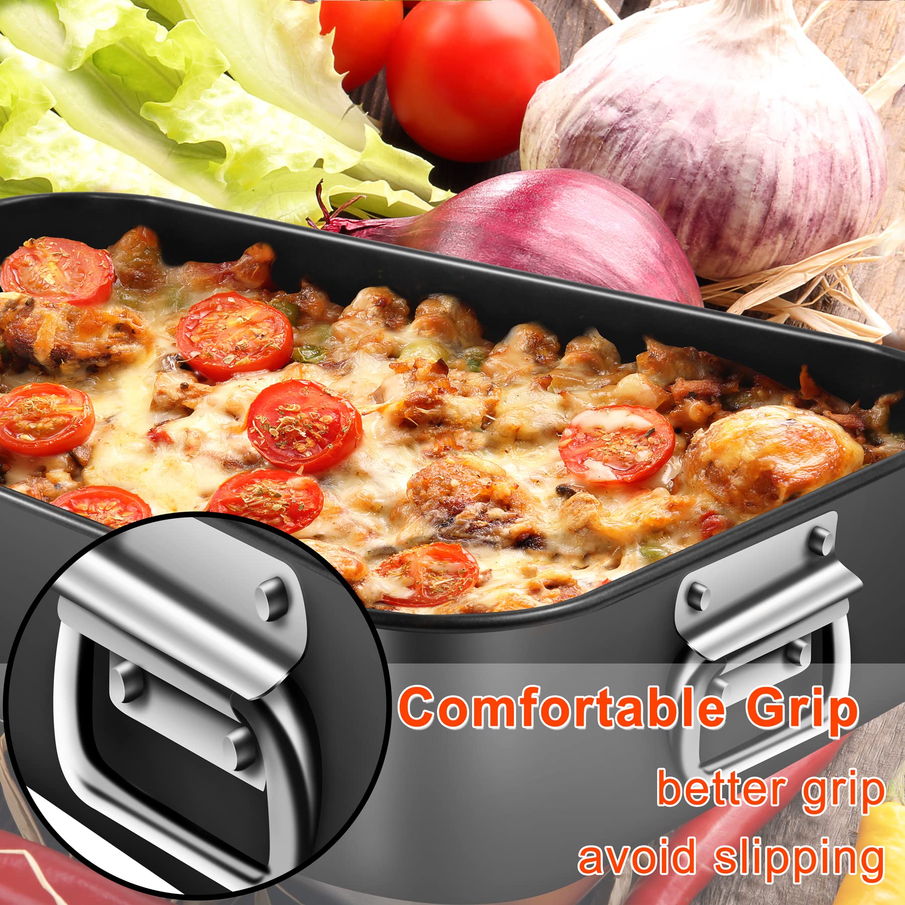 mobzio close-up of reinforced nonstick surface highlighting easy food release