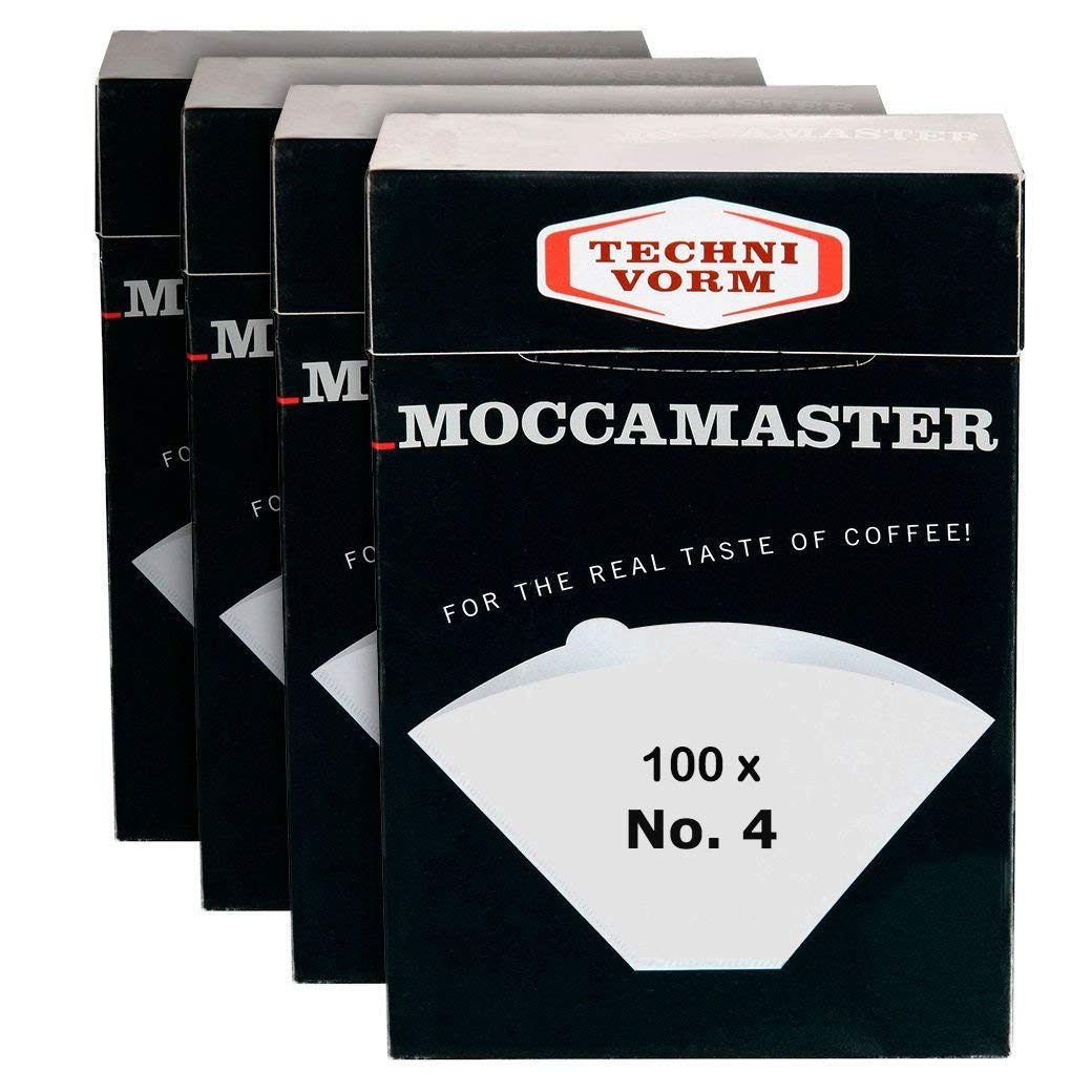 Moccamaster front packaging showing filter box and clear fit benefit