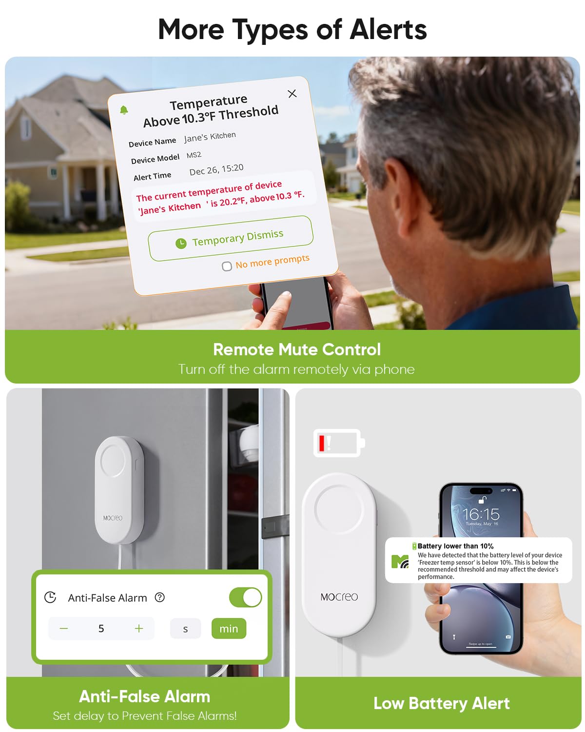 MOCREO metal mounting plate and magnet showing secure attachment option