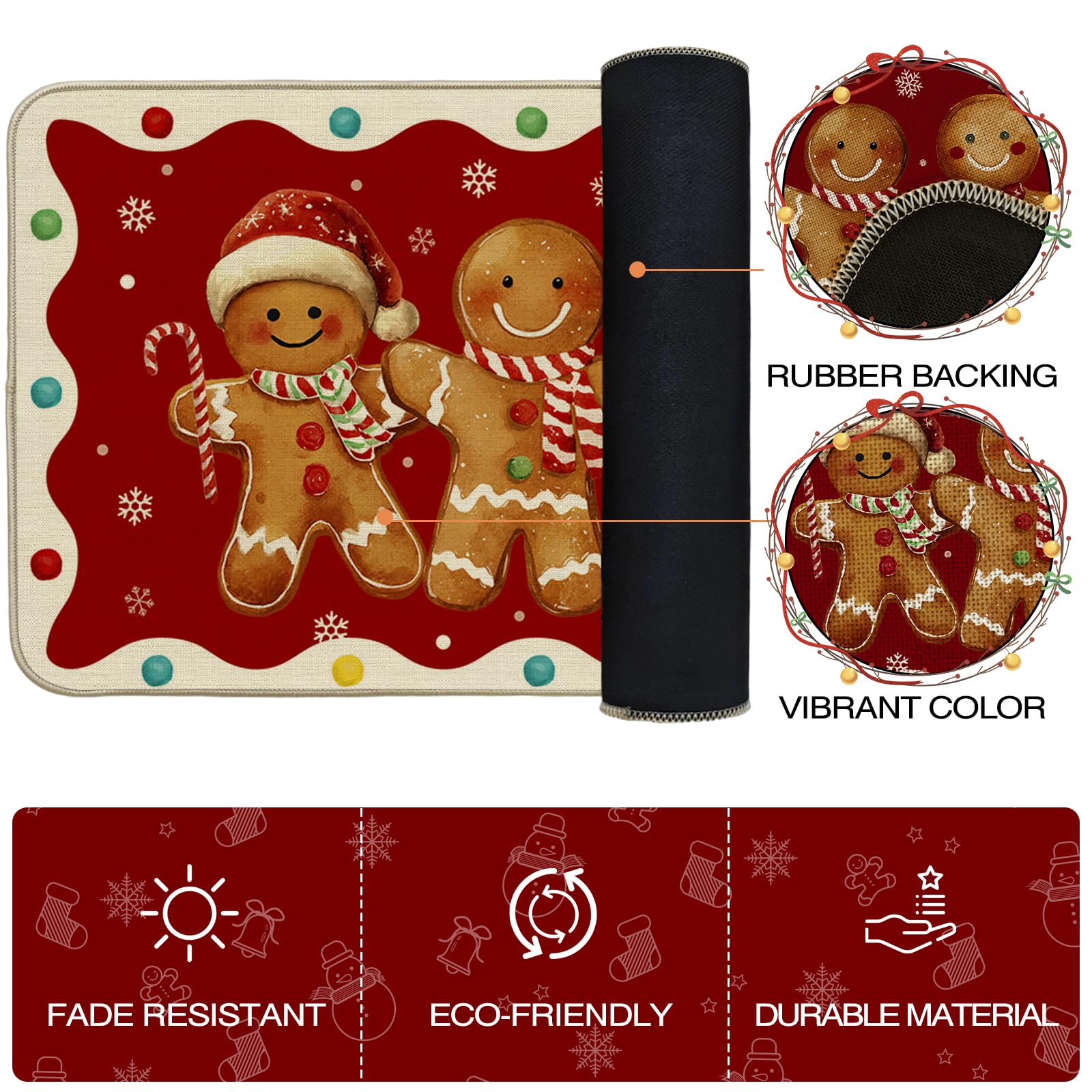 Mocsicka small mat placed by sink absorbing spills and offering comfort