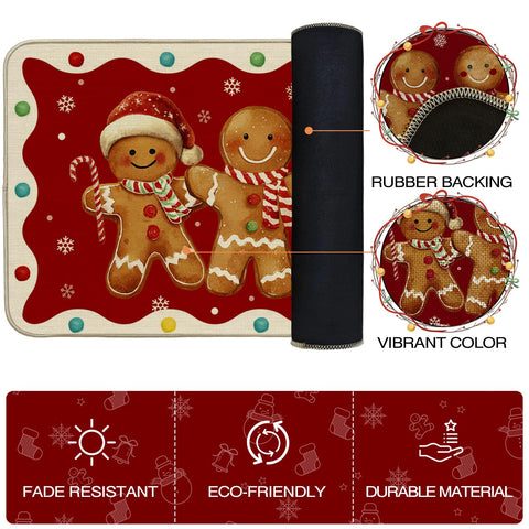 Mocsicka small mat placed by sink absorbing spills and offering comfort