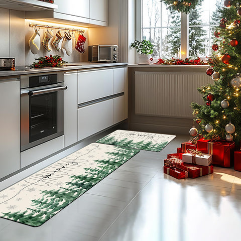 Mocsicka rug next to a ruler illustrating the 17x30 and 17x47 sizes